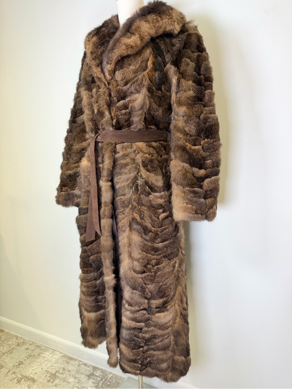 Vintage 1970’s Full-Length Beaver Fur Coat Women’s Size 8/10 - Picture 4 of 14